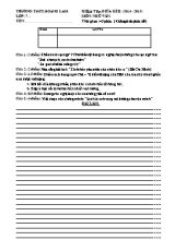 Đề kiểm tra giữa kỳ 2 môn Ngữ văn Lớp 7 - Năm học 2014-2015 - Trường THCS Hoàng Lam